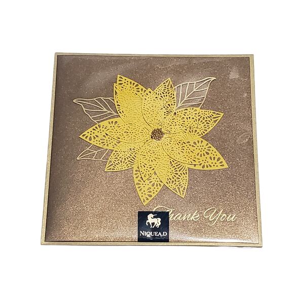 2 for $10 NIQUEA.D Thank You Flower Design Luxury Greeting Card - Picture 1 of 2
